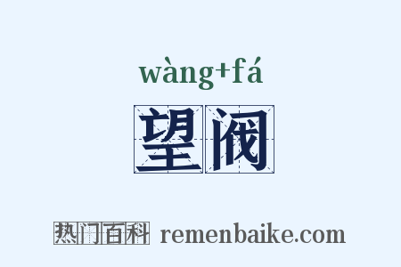 望阀是什么意思的图片
